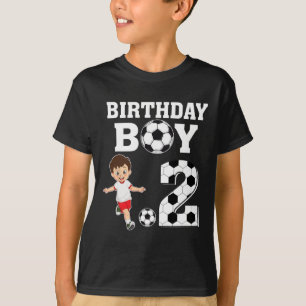 2 Jahre alter 2. Geburtstag Junge Fußball Fan Part T-Shirt