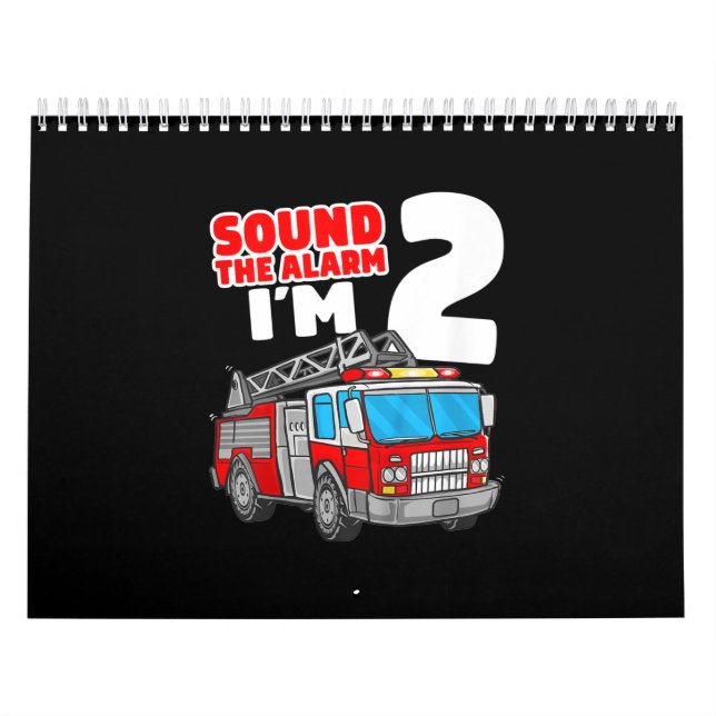 2 Jahre alter Feuerwehrmann 2. Geburtstag Kalender (Titelbild)