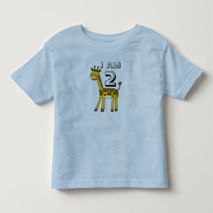 2 Jahre alter Geburtstagsjunge/Mädchen (Giraffe) Kleinkind T-shirt