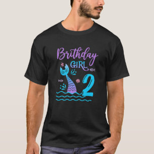 2 Jahre Altes Geschenk Meerjungfrau Schwanz 2. Geb T-Shirt