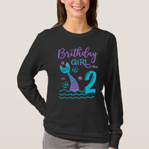 2 Jahre Altes Geschenk Meerjungfrau Schwanz 2. Geb T-Shirt