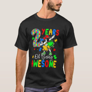 2 Jahre Au-some 2 Jahre alt Autism Awareness T-Shirt
