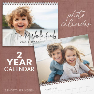 2 JAHRE - Einfache moderne benutzerdefinierte Foto Kalender