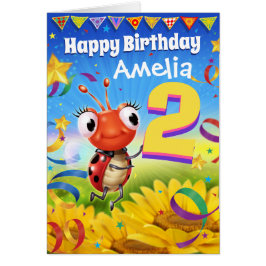 2 Jahre Kinderwunschkarte Kleine Ladybug Bereich