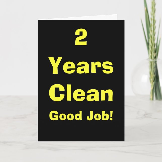 2 Jahre säubern guten Job! Karte (Vorderseite)