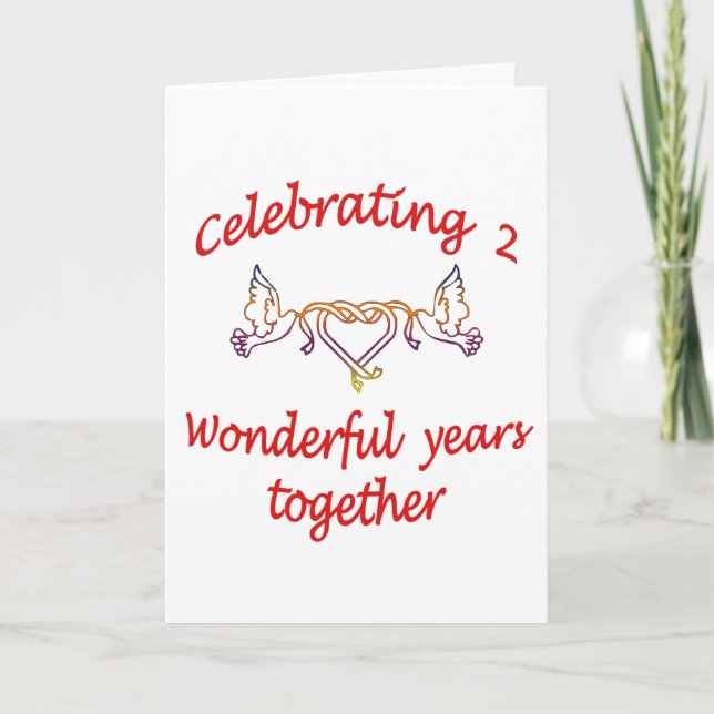 2. JAHRESTAG KARTE (Vorderseite)