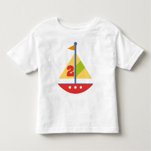 2-jährig-Geburtstags-Segelboot Kleinkind T-shirt