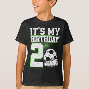 2-jähriger Fußballjunge Es ist mein 2. Geburtstag T-Shirt