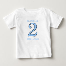 2-jähriger Geburtstagskind zu Cool für Worte Baby T-shirt