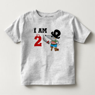 2-jähriger Pirat Geburtstagsjunge Kleinkind T-shirt