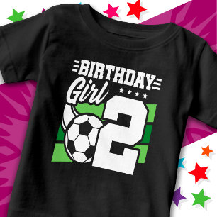 2-jähriges Fußball-Party 2. Geburtstagskind Baby T-shirt