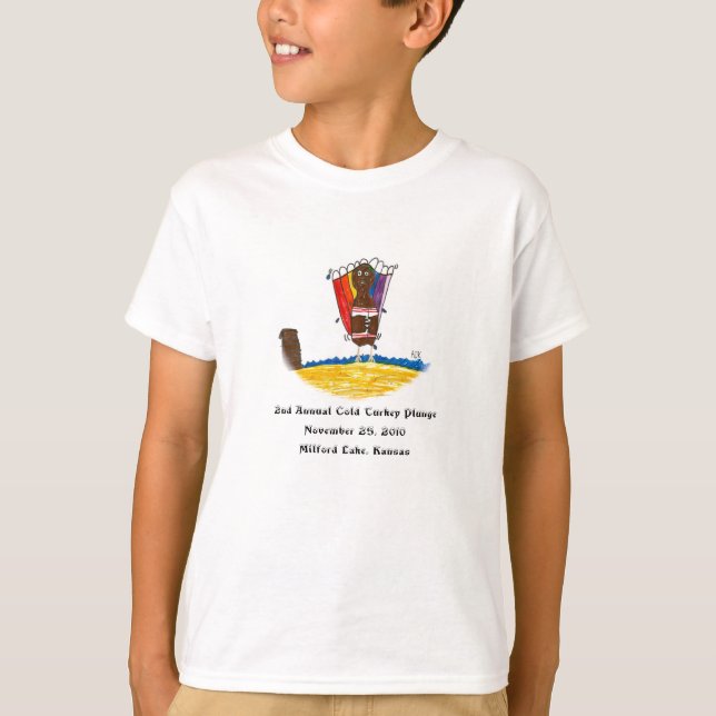 2. Jährlicher die kalte Türkei-Kopfsprung T-Shirt (Vorderseite)