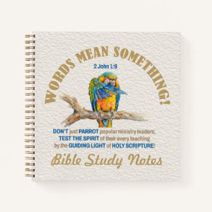 2 Johannes 1,9 Bibelstudiennotizen WORTE HABEN EIN Notizbuch