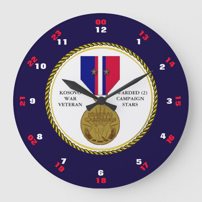 2 KAMPAGNE STARTEN KOSOVO-KRIEG VETERAN GROßE WANDUHR (Vorderseite)