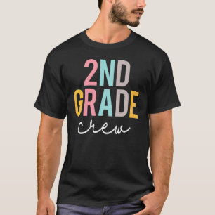 2. Klasse Crew Bunte Süße Wertschätzung Tag Rücken T-Shirt