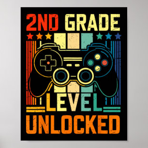 2. Klasse freigeschaltetes Videospiel Zurück zur S Poster