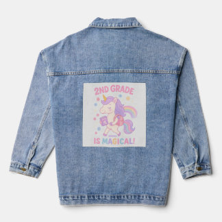 2. Klasse ist magisch zurück zur Schule Einhorn Jeansjacke