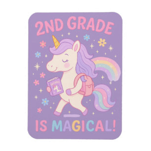 2. Klasse ist magisch zurück zur Schule Einhorn Magnet