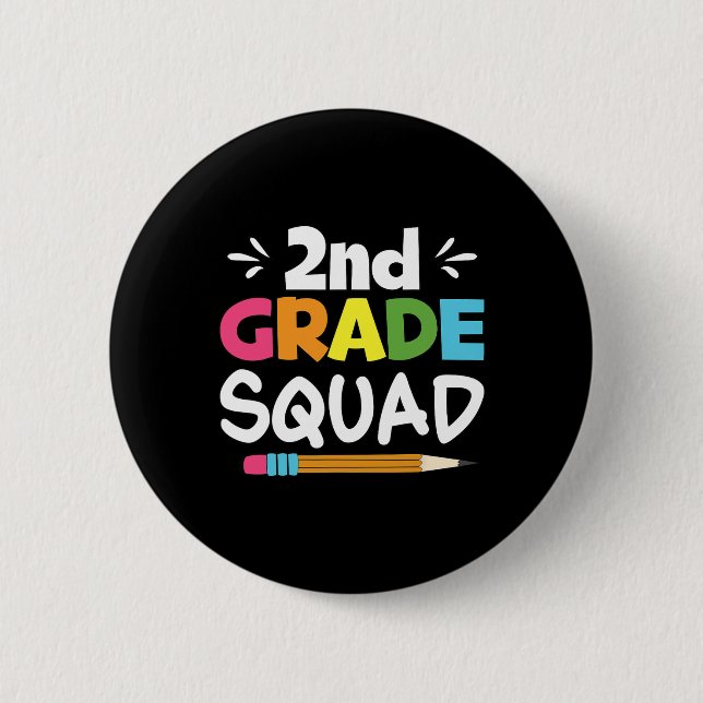 2. Klasse Kader Zweiter Lehrer Schüler Team Ck To  Button (Vorderseite)