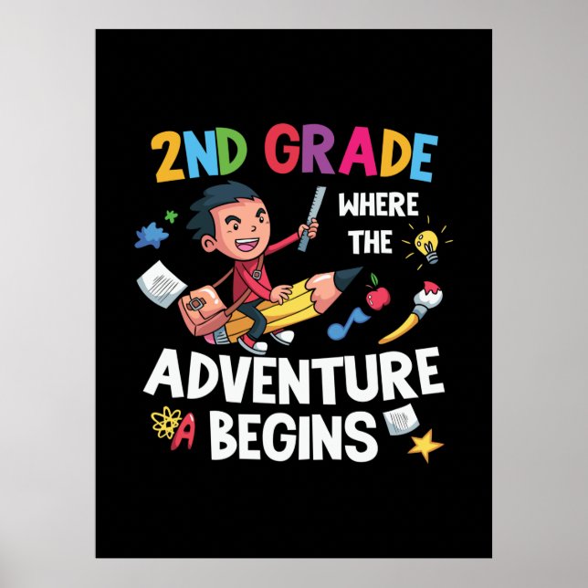 2. Klasse Lehrer 2. Klasse Abenteuer beginnt Poster (Vorne)
