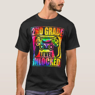 2. Klasse Level freigeschaltetes Tie Dye Videospie T-Shirt