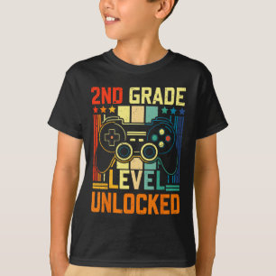 2. Klasse Level freigeschaltetes Videospiel Zurück T-Shirt