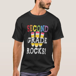 2. Klasse Rocks zurück zum Schüler Kinderlehrer T-Shirt