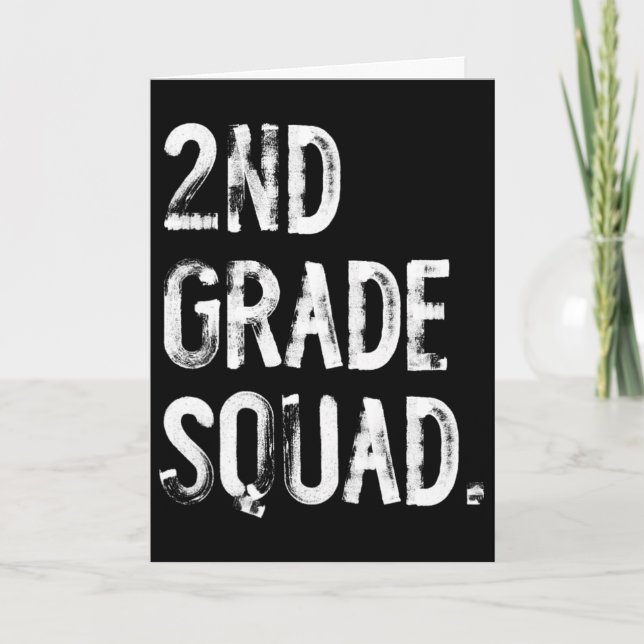 2. Klasse Squad Ck Zur Schule Schüler Lehrer  Karte (Vorderseite)