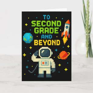 2. Klasse und weiter als Astronaut Space Boys Game Karte
