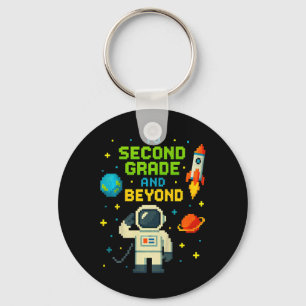2. Klasse und weiter als Astronaut Space Boys Game Schlüsselanhänger