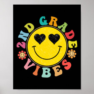 2. Klasse Vibes Happy Face Smile Geschenk zurück S Poster