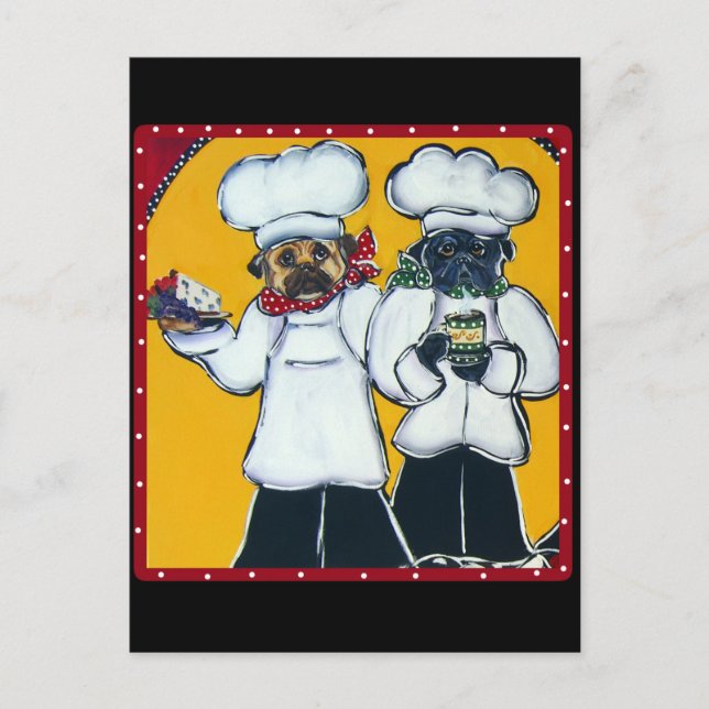2 KOCH MOPS POSTKARTE (Vorderseite)