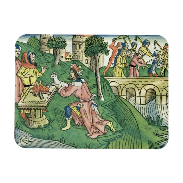 2 Könige 16 9-16 Das Volk von Damaskus wird c Magnet (Horizontal)