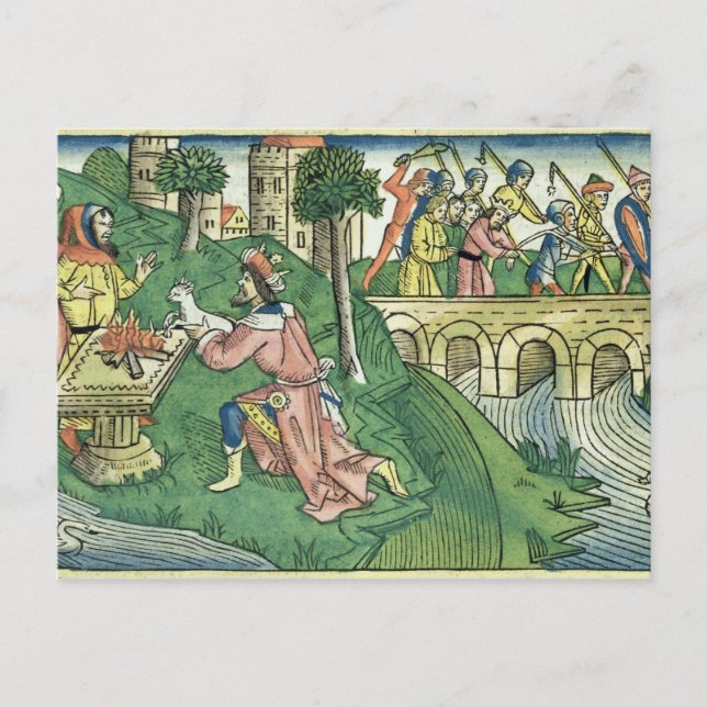 2 Könige 16 9-16 Das Volk von Damaskus wird c Postkarte (Vorderseite)