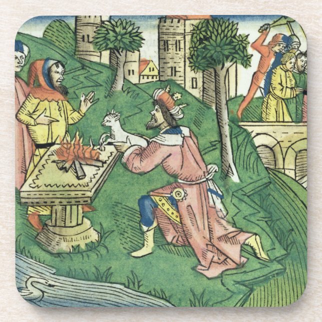 2 Königen 16 9-16 die Leute von Damaskus werden c Untersetzer (Vorderseite)