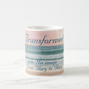 2 Korinthen 3:18 verwandelt sich in sein Bild Kaffeetasse