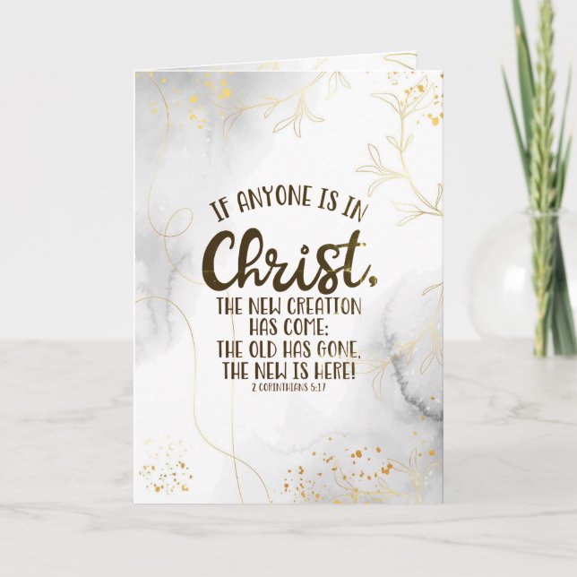 2 Korinthen 5:17 Wenn jemand in Christus ist Karte (Vorderseite)
