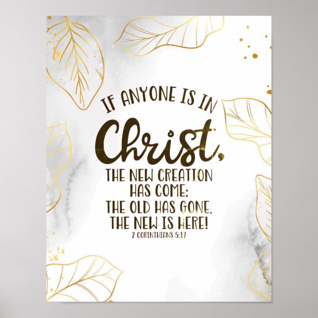 2 Korinthen 5:17 Wenn jemand in Christus ist Poster (Vorne)
