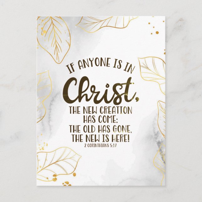 2 Korinthen 5:17 Wenn jemand in Christus ist Postkarte (Vorderseite)