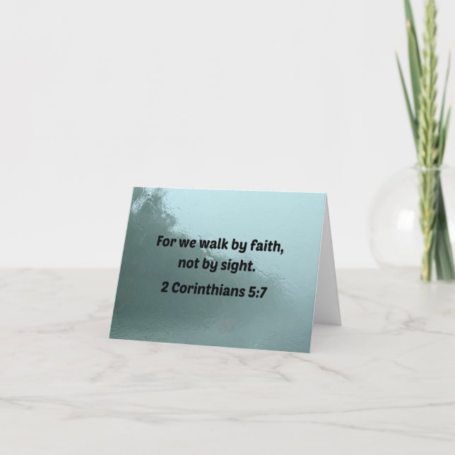 2 Korinthen 5:7 Denn wir gehen durch Glauben, nich (Vorderseite)