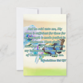 2 Korinther 12:9 Bibelschrift Pic Begrüßung Karte