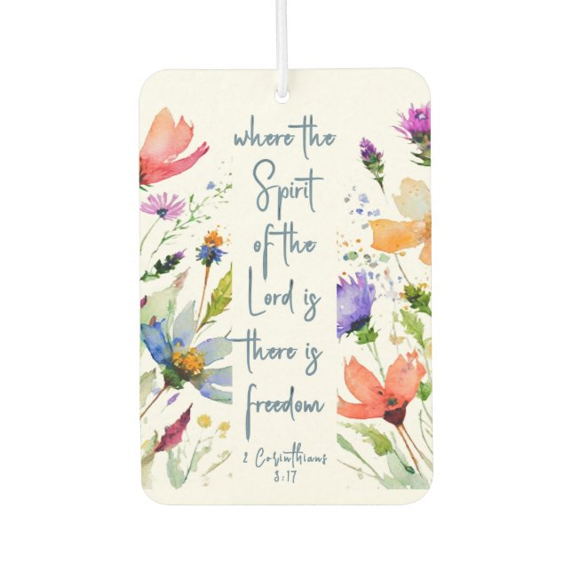 2 Korinther 3:17 Freedom Bible Verse Autolufterfrischer (Vorderseite)