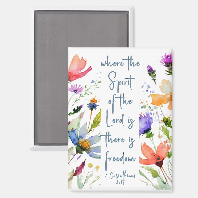 2 Korinther 3:17 Freedom Bible Verse Magnet (Vorderseite/Rückseite)