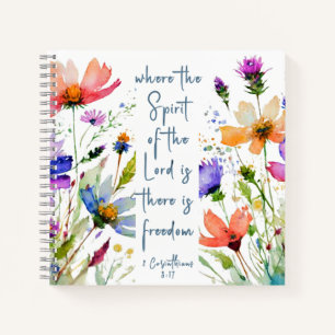 2 Korinther 3:17 Freedom Bible Verse Notizbuch