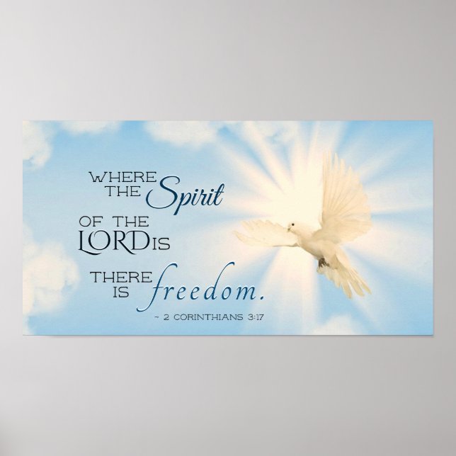 2 Korinther 3:17 ...Freedom Bible Verse Poster (Vorne)