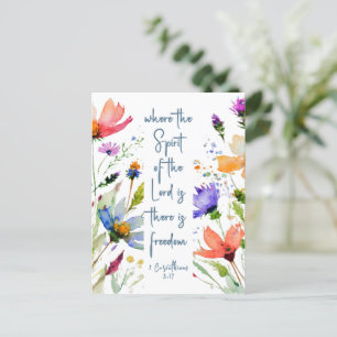2 Korinther 3:17 Freedom Bible Verse Postkarte