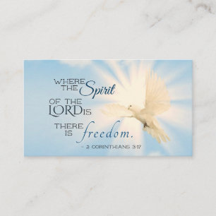 2 Korinther 3:17 ...Freedom Bible Verse Visitenkarte