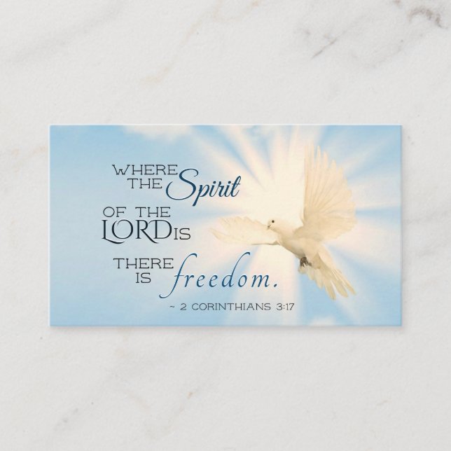 2 Korinther 3:17 ...Freedom Bible Verse Visitenkarte (Vorderseite)
