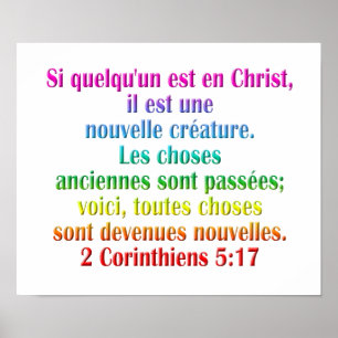 2 Korinther-5:17 Franzosen Poster