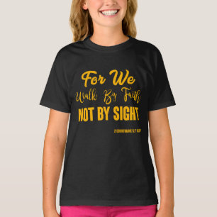 2 Korinther 5:7 Bibelverse KJV Quote Girl's T-Shirt